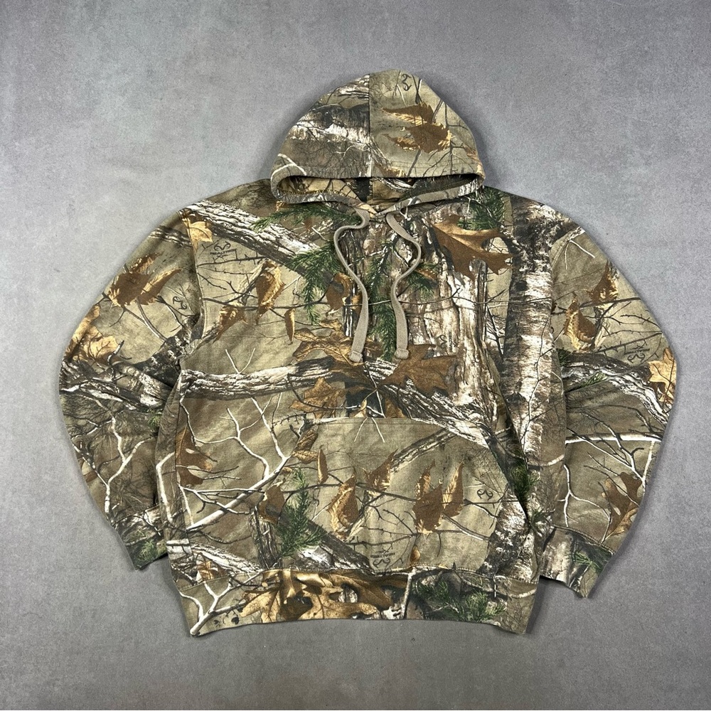 Realtree Camo Pullover Hoodie in Brown and Green